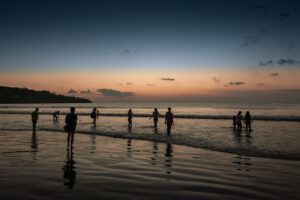 people, sea, seaside, seashore, ocean, waves, beach, sand, sunset, clouds, nature, sky, horizon, vacation, people, people, people, people, people, seaside, seaside, seaside